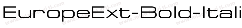 EuropeExt-Bold-Italic字体转换