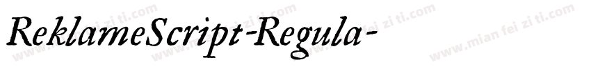 ReklameScript-Regula字体转换