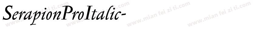 SerapionProItalic字体转换