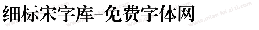 细标宋字库字体转换