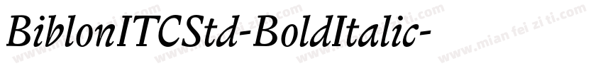 BiblonITCStd-BoldItalic字体转换