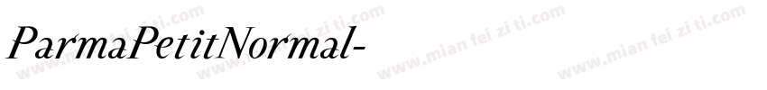 ParmaPetitNormal字体转换