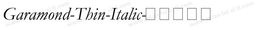 Garamond-Thin-Italic字体转换