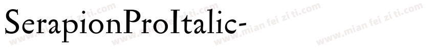 SerapionProItalic字体转换