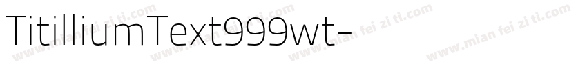 TitilliumText999wt字体转换