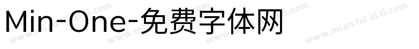 Min-One字体转换