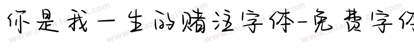 你是我一生的赌注字体字体转换