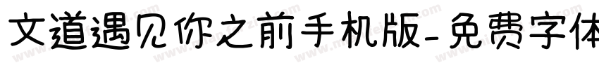 文道遇见你之前手机版字体转换