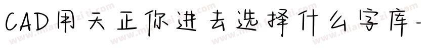 CAD用天正你进去选择什么字库字体转换