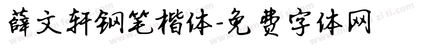 薛文轩钢笔楷体字体转换