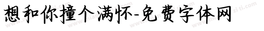 想和你撞个满怀字体转换