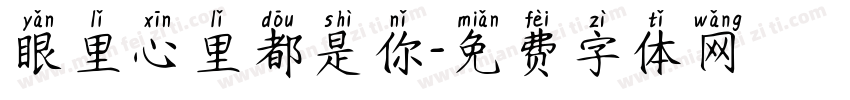 眼里心里都是你字体转换