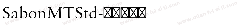 SabonMTStd字体转换