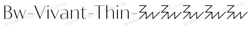 Bw-Vivant-Thin字体转换