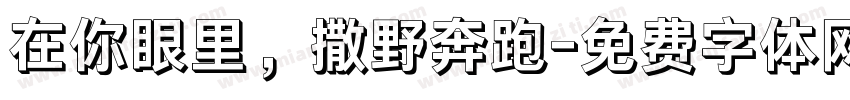 在你眼里，撒野奔跑字体转换