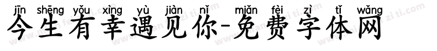 今生有幸遇见你字体转换