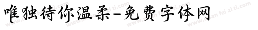 唯独待你温柔字体转换