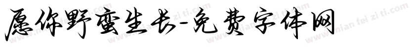 愿你野蛮生长字体转换