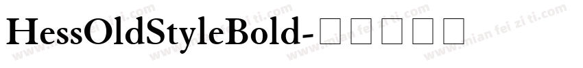 HessOldStyleBold字体转换