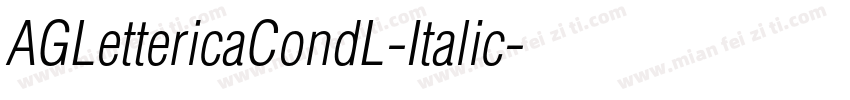 AGLettericaCondL-Italic字体转换