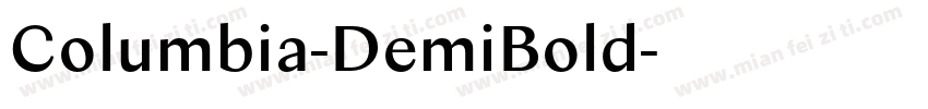 Columbia-DemiBold字体转换