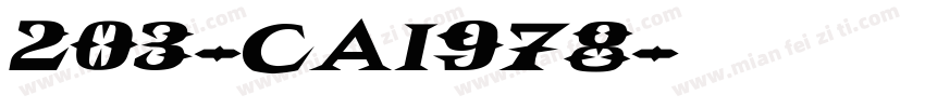 203-CAI978字体转换