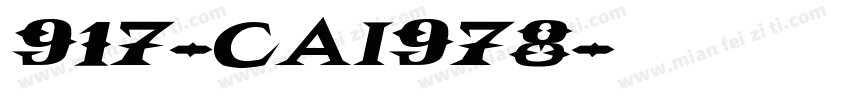 917-CAI978字体转换