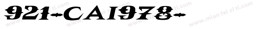 921-CAI978字体转换