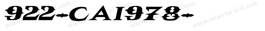 922-CAI978字体转换