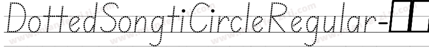 DottedSongtiCircleRegular字体转换