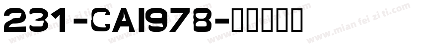 231-CAI978字体转换