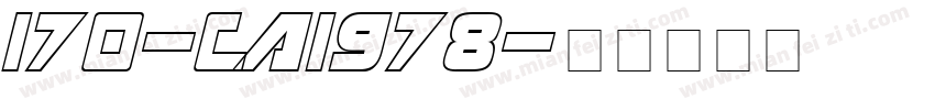 170-CAI978字体转换