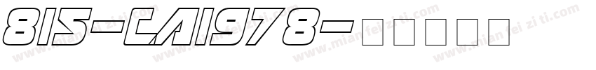 815-CAI978字体转换