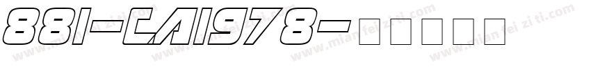 881-CAI978字体转换