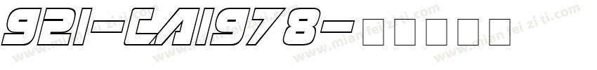 921-CAI978字体转换