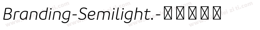 Branding-Semilight.字体转换