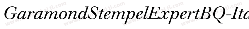 GaramondStempelExpertBQ-ItalicOsF字体转换