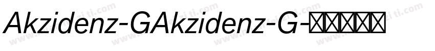 Akzidenz-GAkzidenz-G字体转换