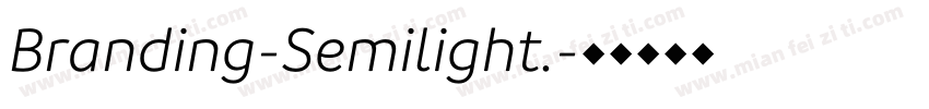 Branding-Semilight.字体转换