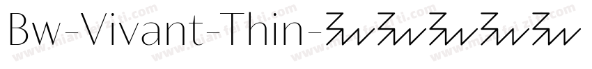 Bw-Vivant-Thin字体转换