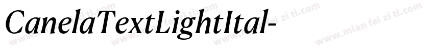 CanelaTextLightItal字体转换