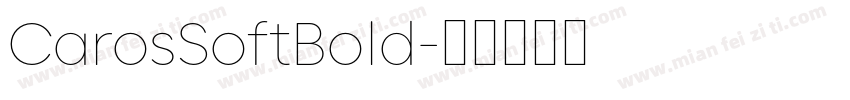 CarosSoftBold字体转换