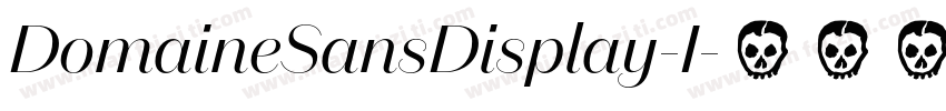 DomaineSansDisplay-I字体转换