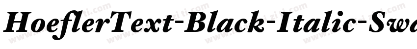 HoeflerText-Black-Italic-Swash字体转换