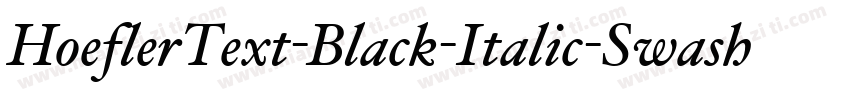 HoeflerText-Black-Italic-Swash字体转换