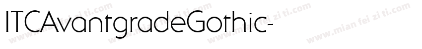 ITCAvantgradeGothic字体转换