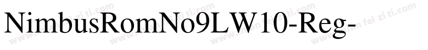 NimbusRomNo9LW10-Reg字体转换