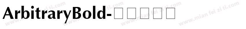 ArbitraryBold字体转换