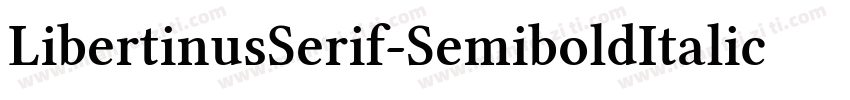 LibertinusSerif-SemiboldItalic-11字体转换