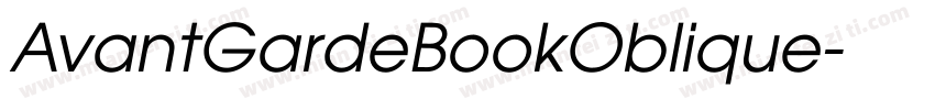 AvantGardeBookOblique字体转换